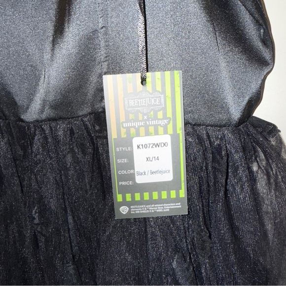 Beetlejuice x Unique Vintage Flocked Cockroach Swing Dress XL - Picture 4 of 6